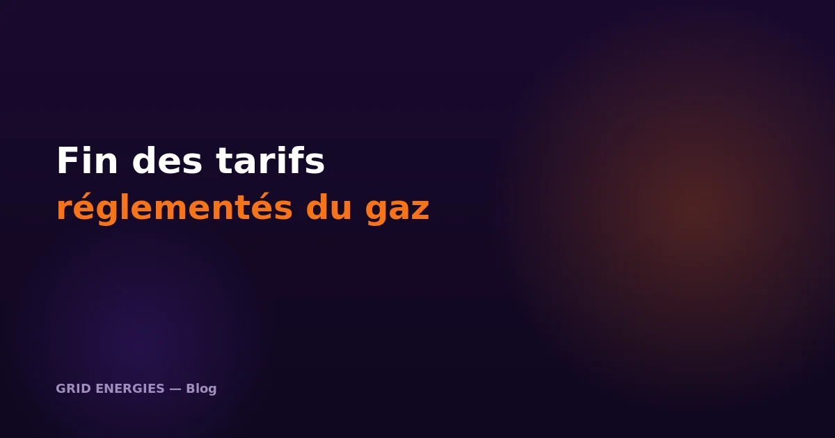 Fin des tarifs réglementés du gaz naturel