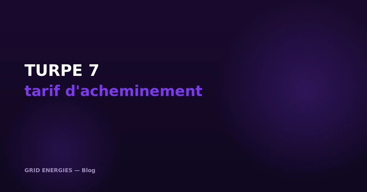 TURPE tarif d'acheminement électricité